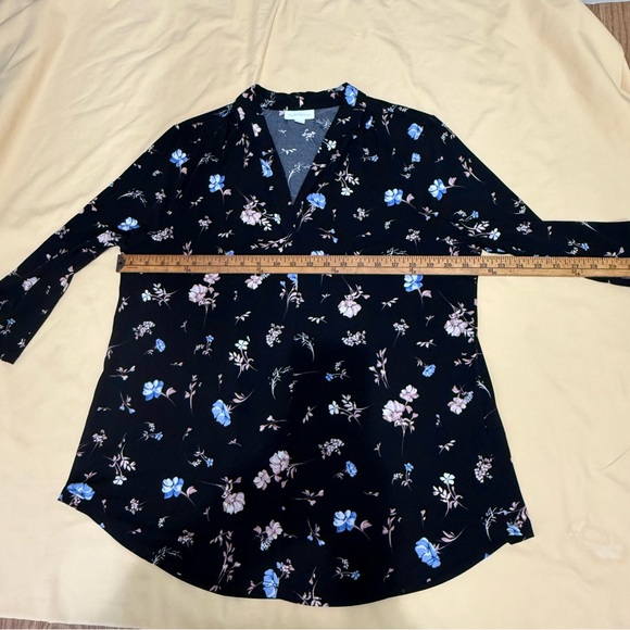 Charter Club Black and  Floral Women's Blouse - Picture 6 of 12